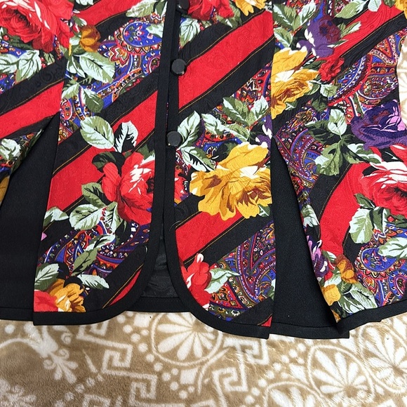 Vintage Richard Warren 100% Silk Floral Jacket - Picture 9 of 11